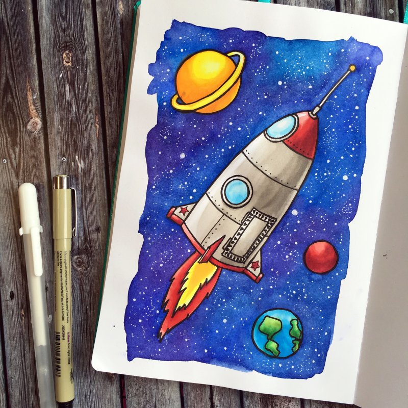 Рисунок на тему космос