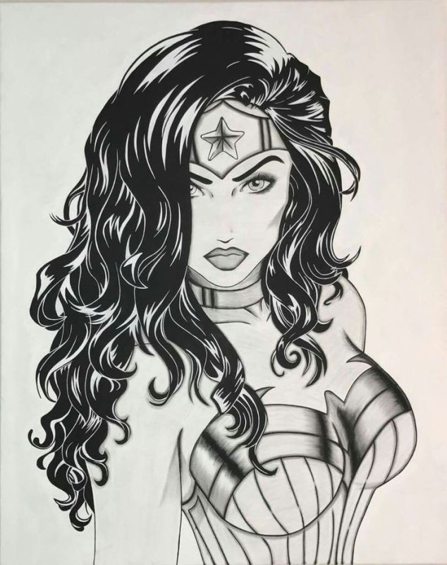 Wonder woman рисунок