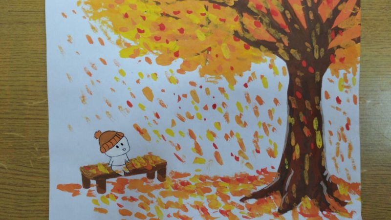 Рисунок на тему листопад