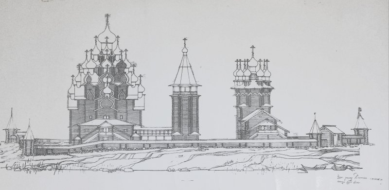 Кижи Преображенская Церковь схематично