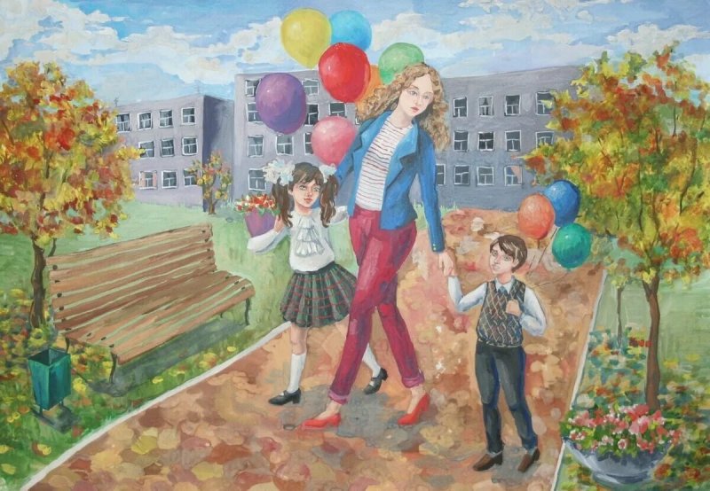 Детские школьные рисунки