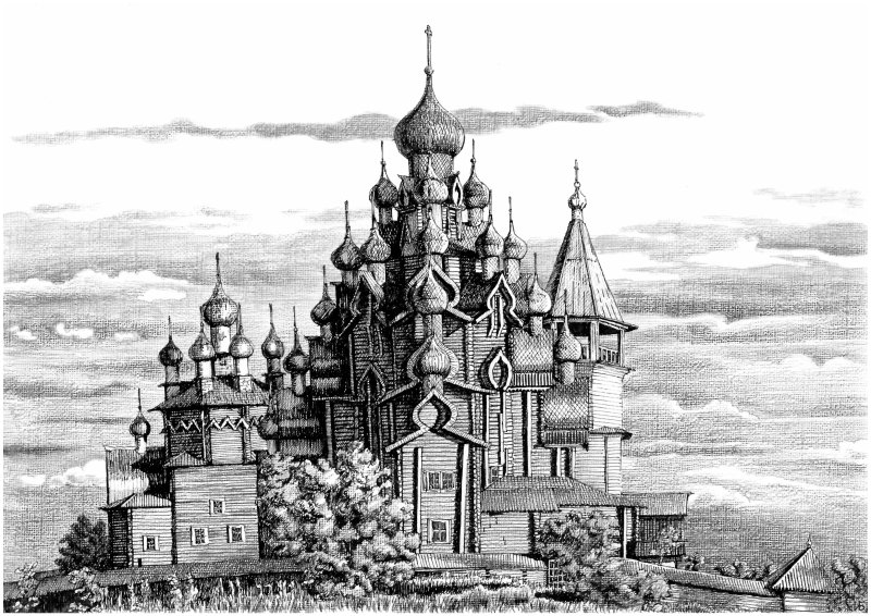 Кижи раскраска