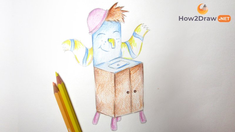 Рисунок Мойдодыра для детей как нарисовать