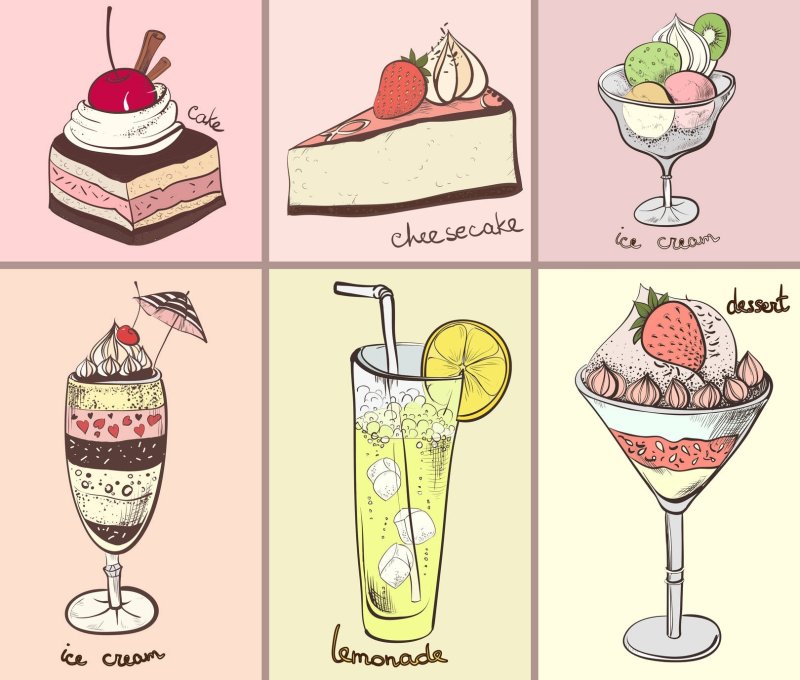 Коктейль рисунок для срисовки