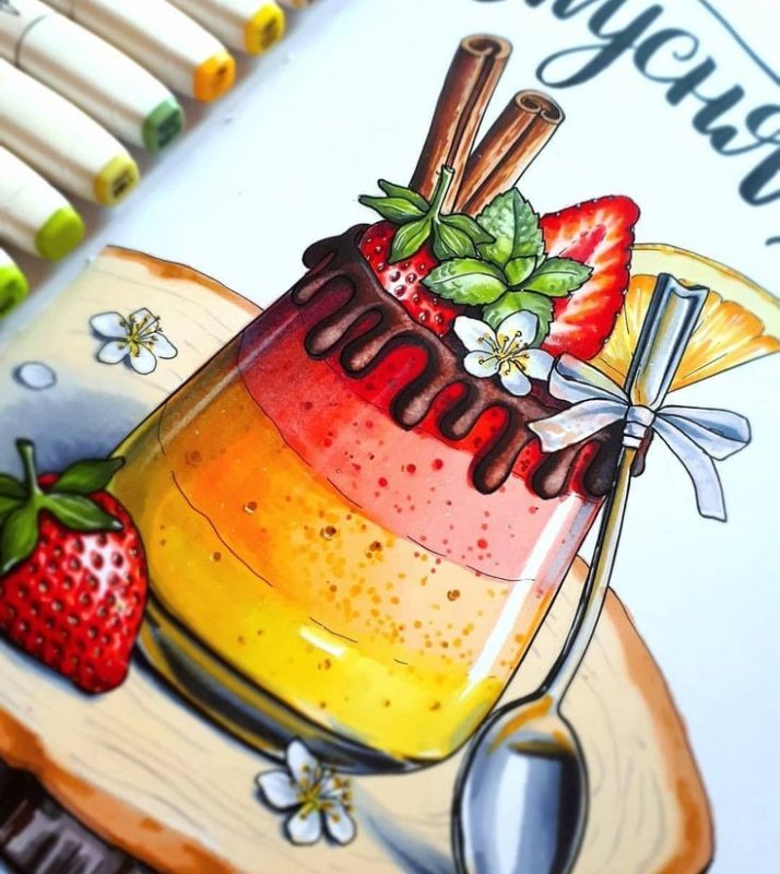 Рисунки маркерами