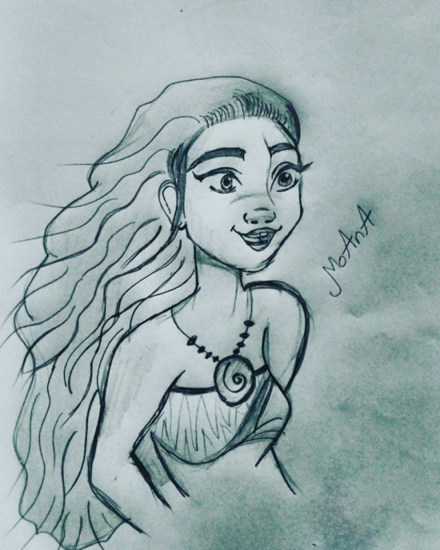Рисунок Моана легкий