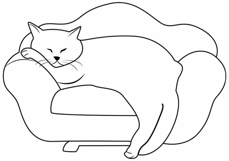 Кошки. Раскраска