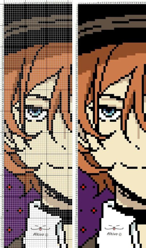 Чуя Накахара пиксель