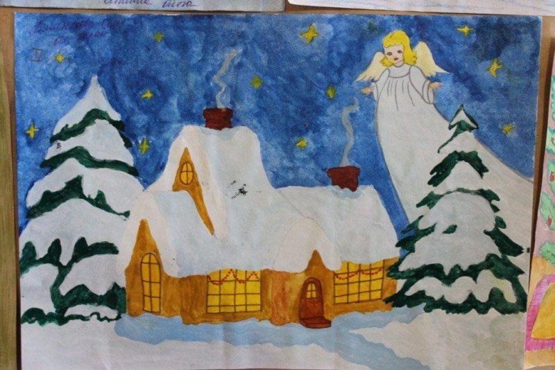 Рисунок на тему Рождество Христово