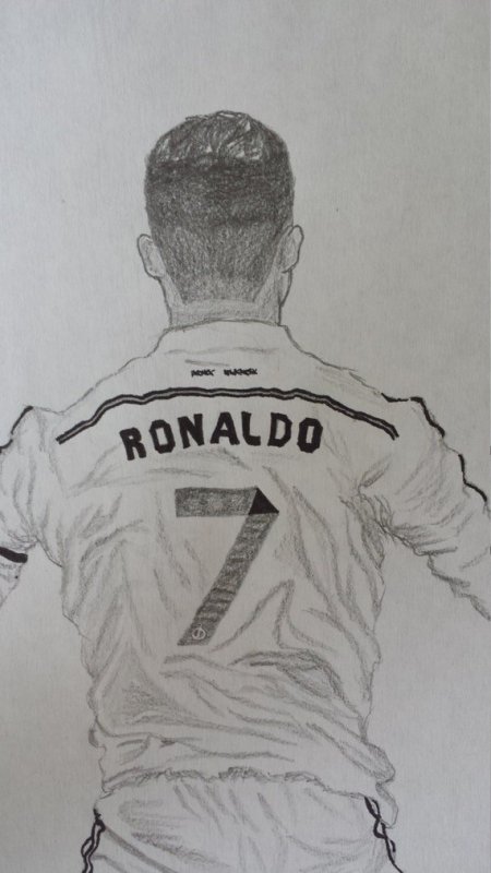 Роналдо футболист нарисовать