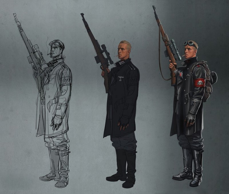 Wolfenstein 2 солдаты