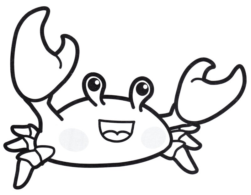 раскраска краб