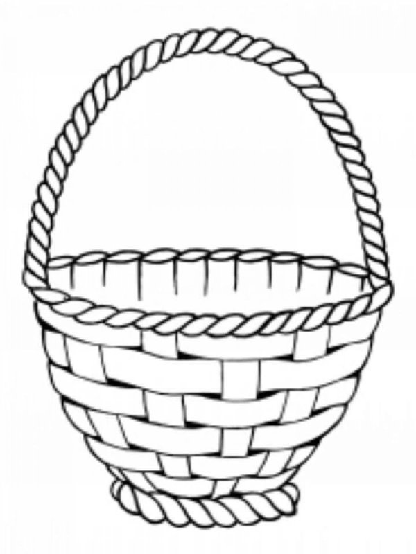 Корзина раскраска для детей