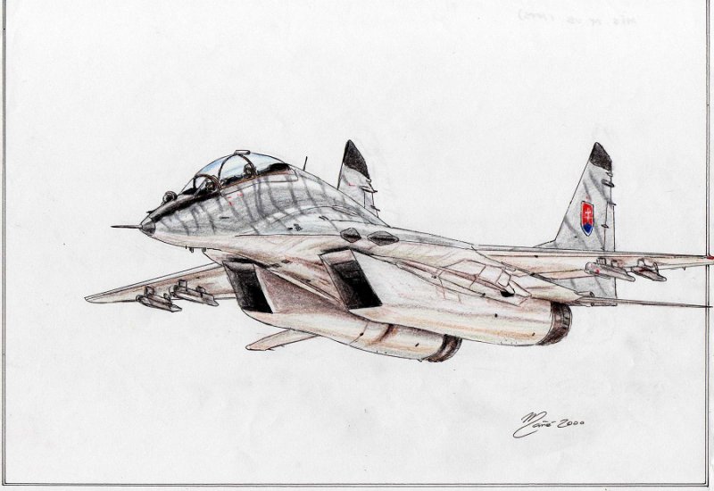 Миг 29 карандашом