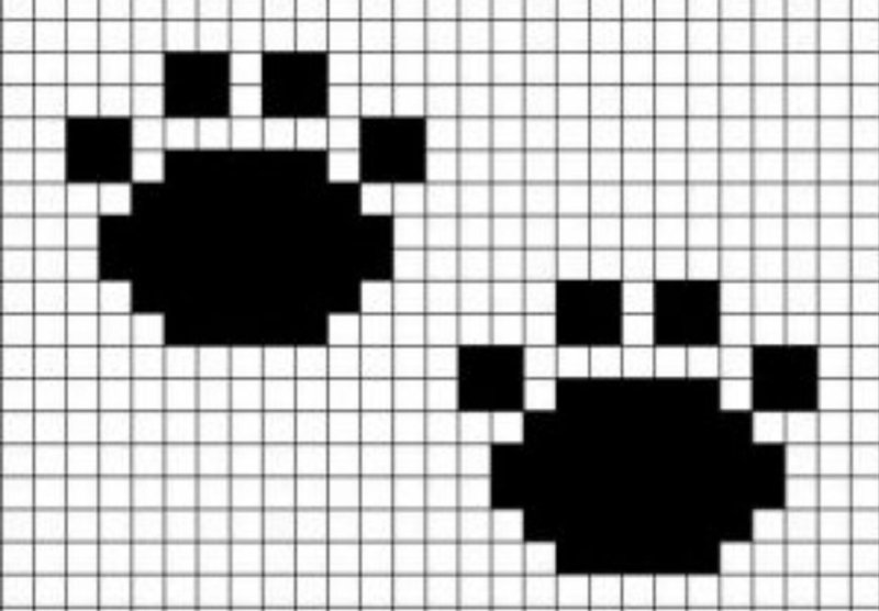 Рисунки по клеточкам черно белые маленькие