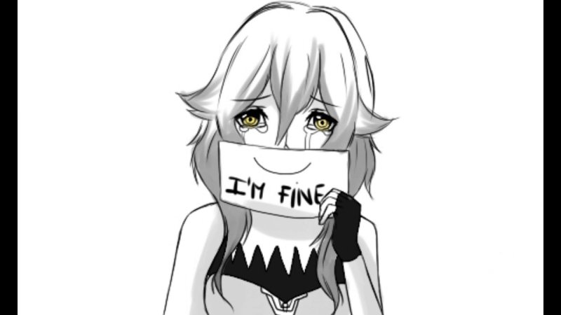 Аниме арты фальшивая улыбка