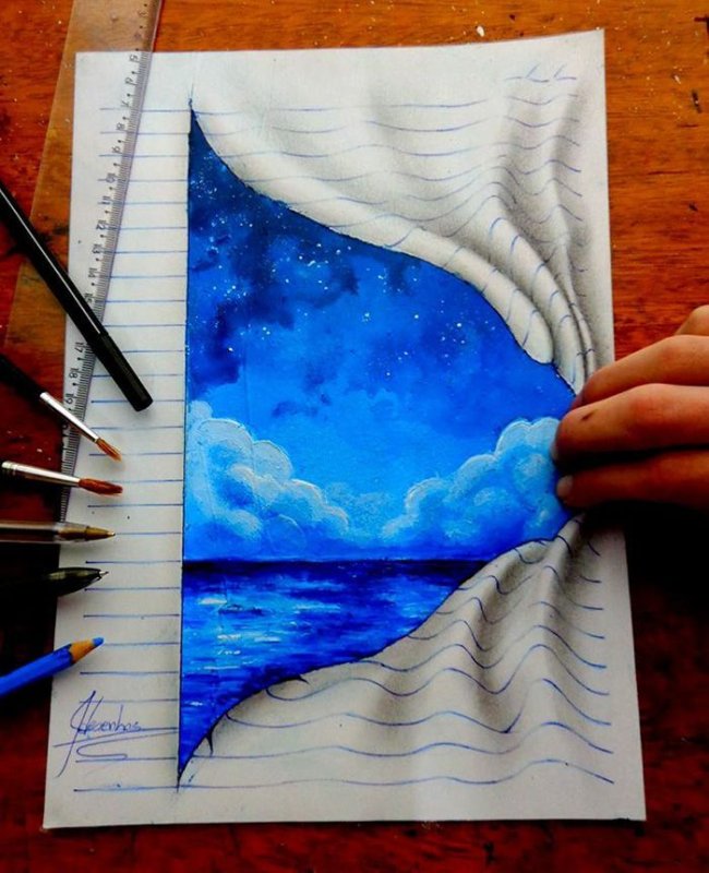 Рисунки красками легкие