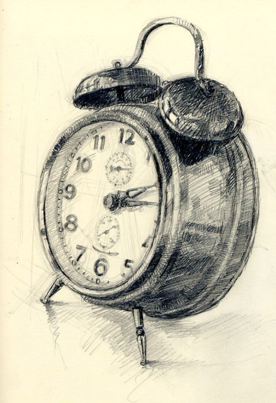 Будильник рисунок
