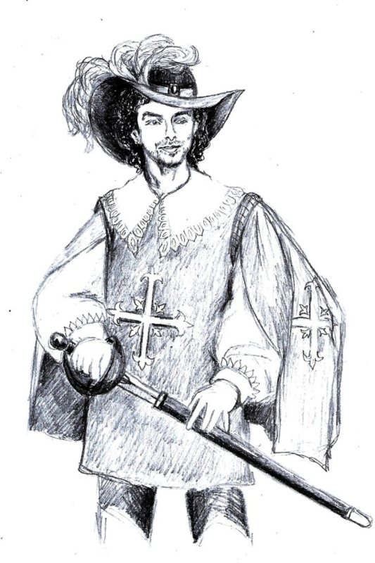 Нарисовать мушкетера