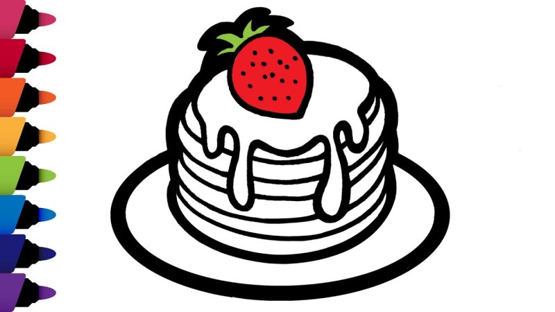 блины рисунок для детей