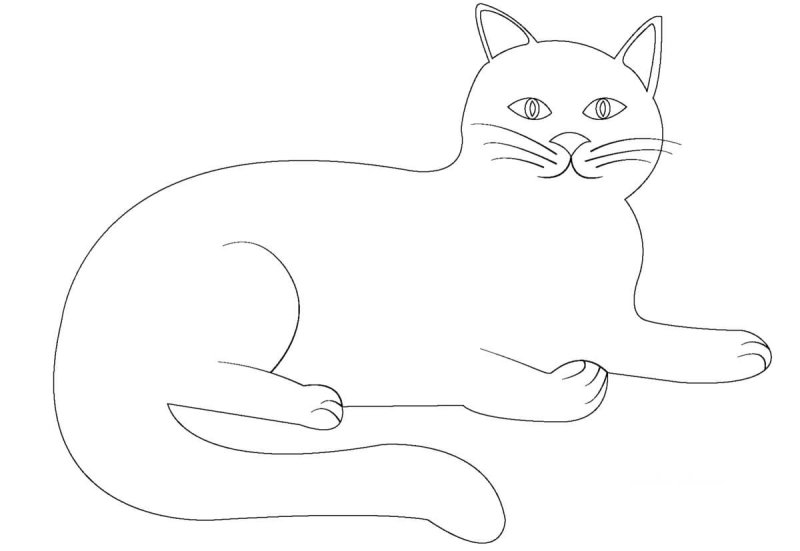 Кошки. Раскраска