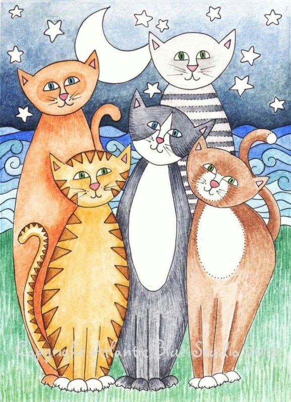 Кошка рисунок