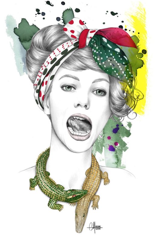 Fashion illustration Cartier