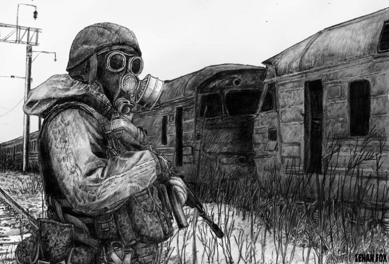 Чернобыльская АЭС сталкер арт