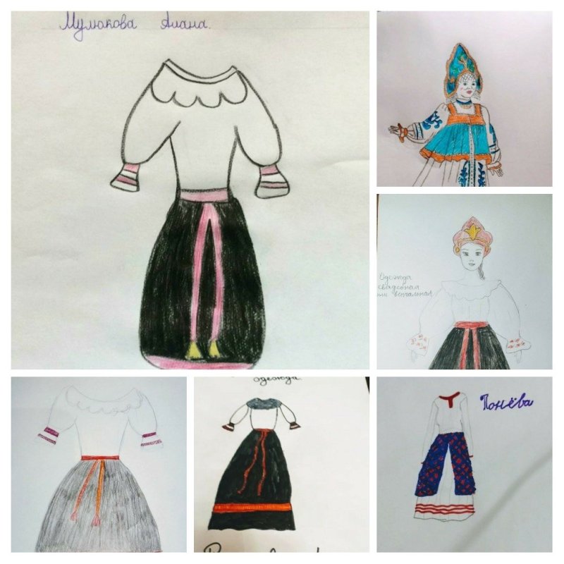 кукла в национальном костюме рисование в подготовительной группе