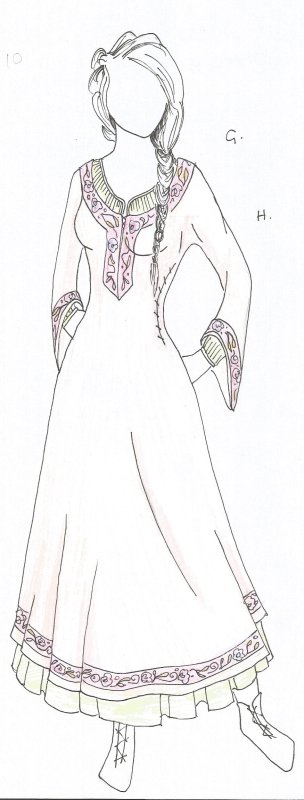 эскиз русского народного костюма