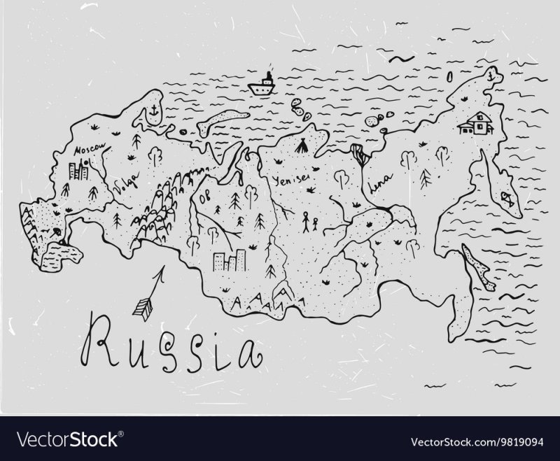 Карта России для раскрашивания для детей