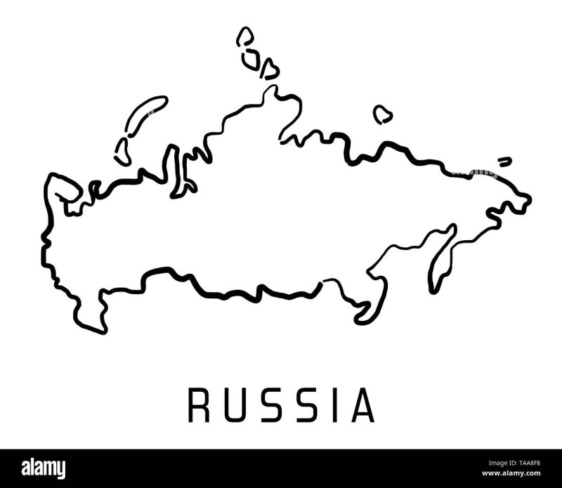 Карта России очертания