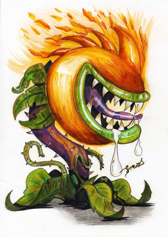 Chomper растения против зомби