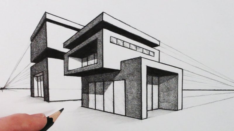 Современная архитектура рисунок