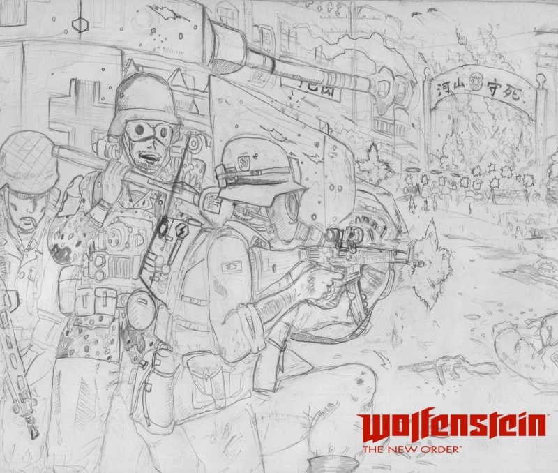 Wolfenstein the New order танк