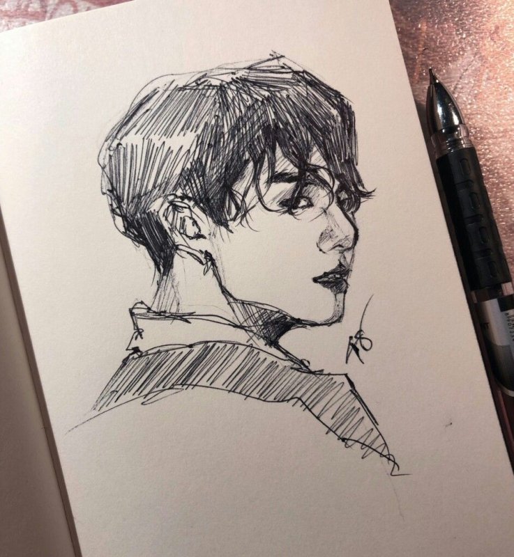 BTS тэхён скетчи