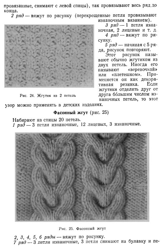фасонный жгут спицами