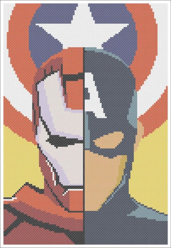 Рисование по клеточкам Мстители