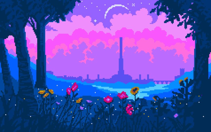 Пиксельные фоны для игр