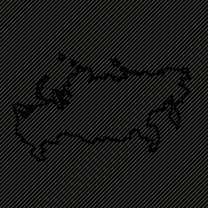 Карта России очертания