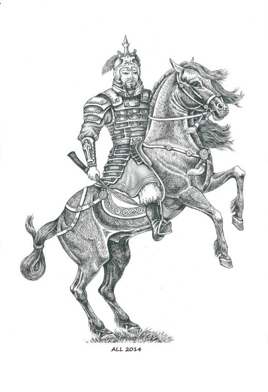 Татаро монгольский всадник