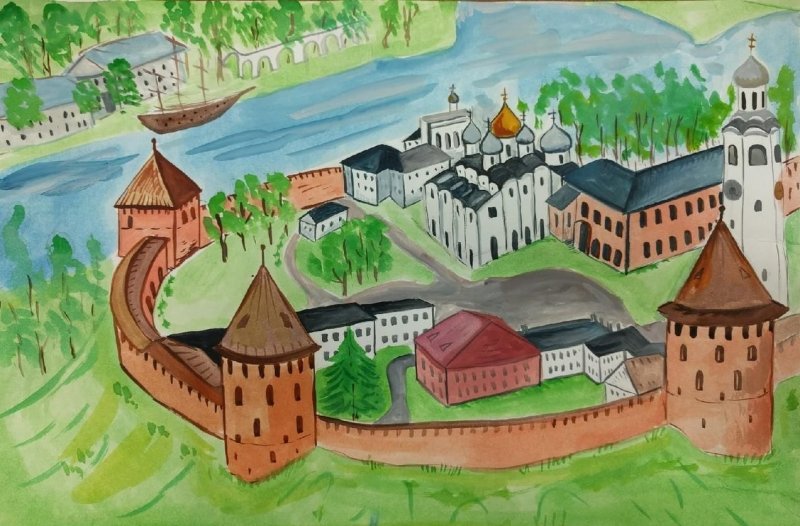 Великий Новгород иллюстрация