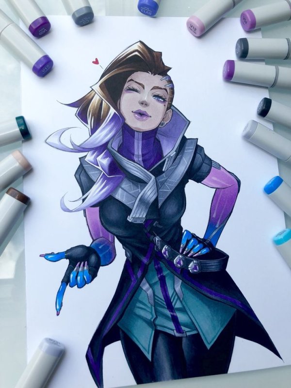 сомбра овервотч скетч