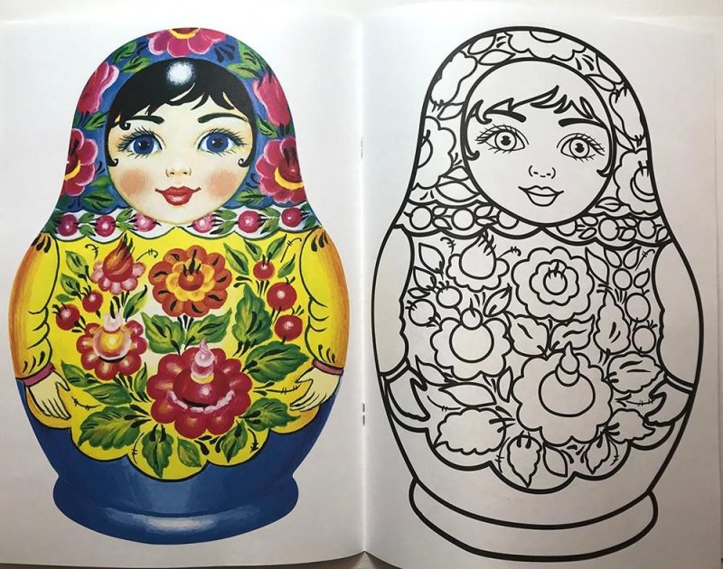 Матрешка Жостовская роспись