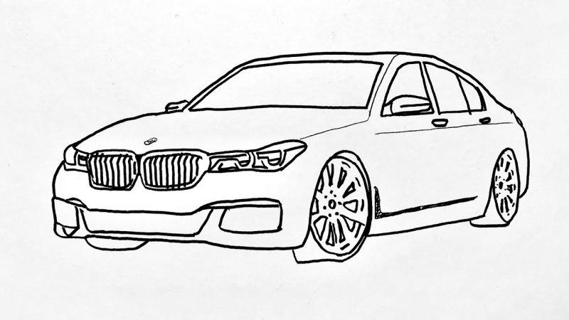 BMW m5 рисоваться