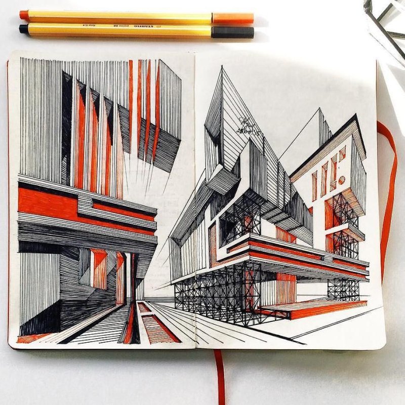 архитектурный скетчинг