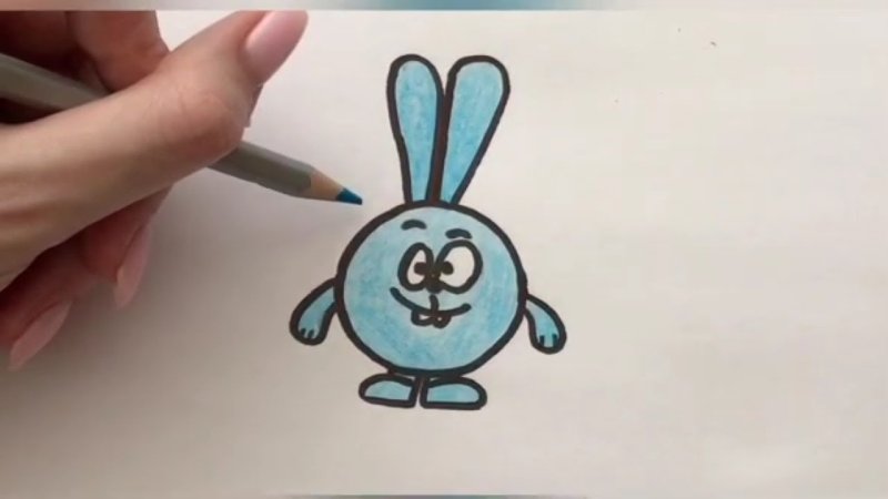 Как нарисовать Кроша из смешариков
