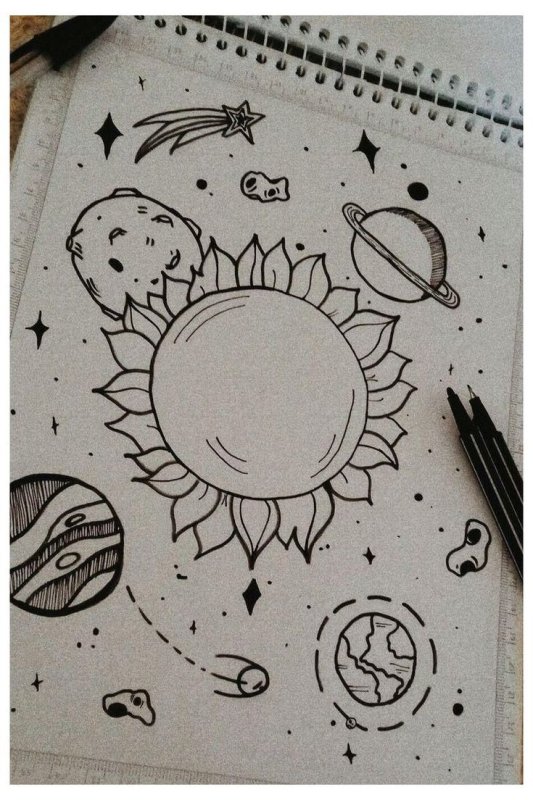 планеты для скетчбука