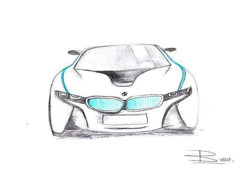 BMW спорткар i8 карандаш