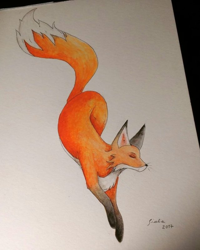 Лисичка рисунок